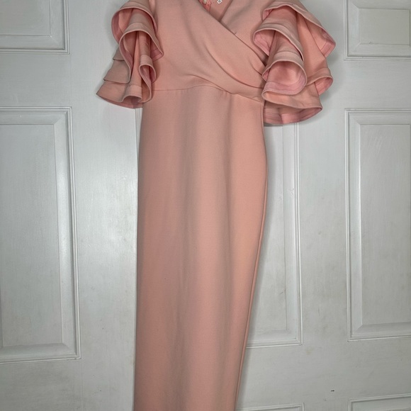 Beautiful pink Women Bodycon with ruffle - Picture 4 of 12